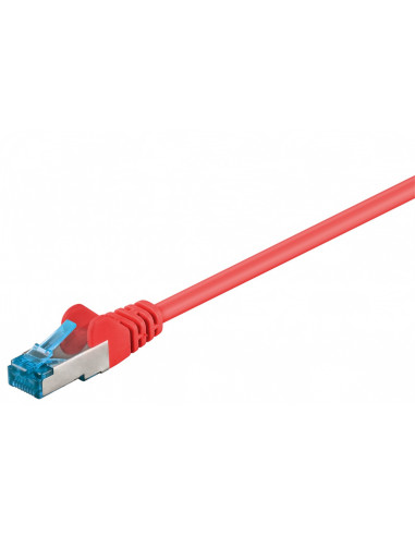 CAT 6AKabel łączący, S/FTP (PiMF), Czerwony - Długość kabla 15 m