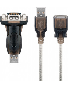 USB szeregowych RS232 mini, Przezroczysty - Długość kabla 1.5 m