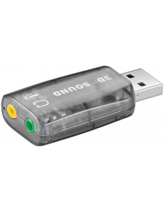Karta dźwiękowa USB 2.0 - Wersja kolorystyczna Przezroczysty