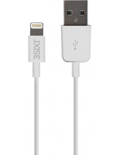 ładowanie piorun i kabel do synchronizacji (biały) (3S-0372) USB -  Apple piorun - Długość kabla 3 m