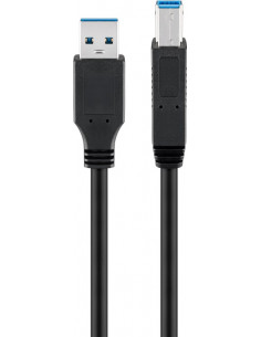 Kabel USB 3.0 Superspeed, czarny - Długość kabla 5 m