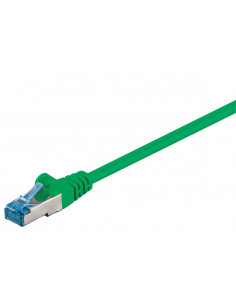 CAT 6AKabel łączący, S/FTP (PiMF), Zielony - Długość kabla 10 m