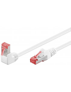 CAT 6Kabel łączący 1x 90° pod kątem,S/FTP (PiMF), biały - Długość kabla 10 m