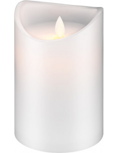 Świeca LED z prawdziwego wosku, biała, 10 x 15 cm