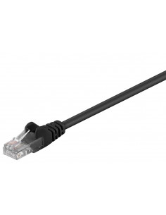CAT 5e Kabel łączący, U/UTP, czarny - Długość kabla 50 m