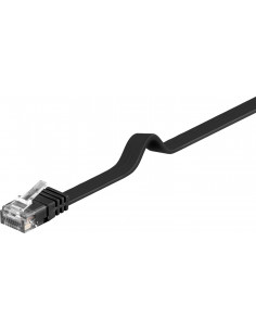 CAT 6Płaska Kabel połączeniowy,U/UTP, czarny - Długość kabla 20 m