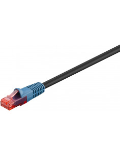 CAT 6 Kabel łączący,U/UTP, czarny - Długość kabla 15 m