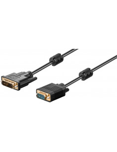Kabel DVI-I/VGA Full HD, pozłacany - Długość kabla 2 m