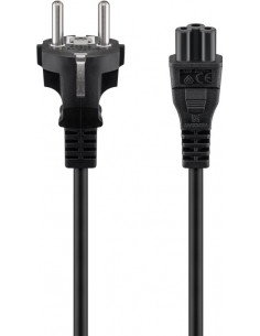 Kabel sieciowy (styk ochronny), 1,8 m, czarny - Długość kabla 1.8 m