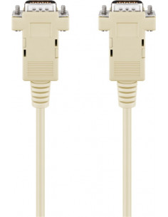 Kabel przyłączeniowy D-SUB 9-pinowy, wtyk/wtyk, szeregowy 1:1 - Długość kabla 2 m