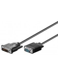 Kabel DVI-I/VGA Full HD, niklowany - Długość kabla 3 m
