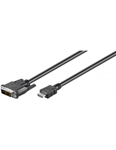 Kabel DVI-D/HDMI™, niklowany - Długość kabla 3 m