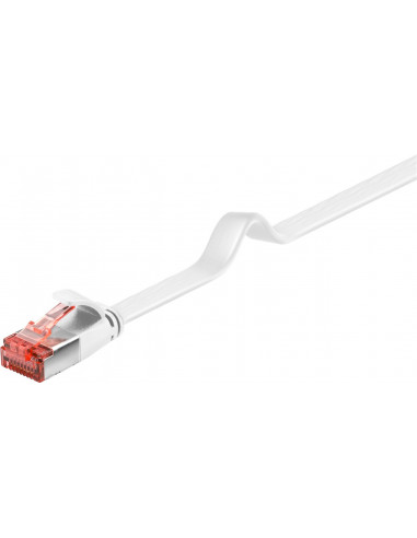 CAT 6 kabel krosowy płaski,U/FTP, biały - Długość kabla 7.5 m