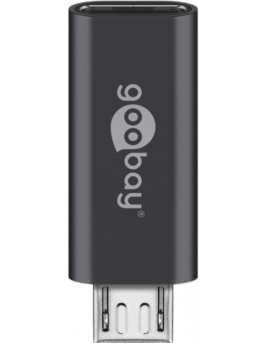 Adapter Micro-USB/USB-C™ OTG Hi-Speed Adapter do podłączenia kabli ładowania - Wersja kolorystyczna Szary