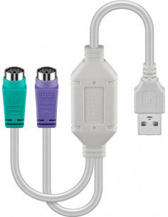 Konwerter/adapter USB–PS/2 - Wersja kolorystyczna Biały