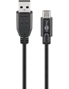 Kabel USB 2.0 USB-C™ na USB-A, czarny - Długość kabla 3 m