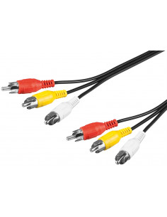 Kabel łączący Composite Audio Video, 3 x cinch - Długość kabla 3 m