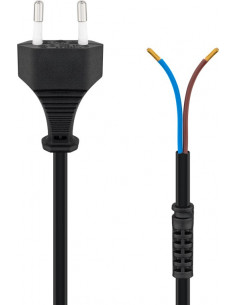 Kabel z wtyczką Euro do montażu, 1,5 m, czarny - Wersja kolorystyczna Czarny