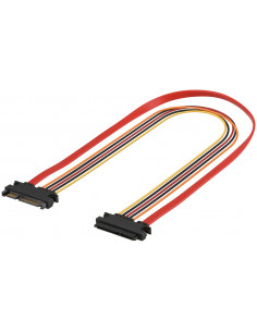 Przedłużacz kabla zasilającego/kabla danych SATA do komputera - Długość kabla 0.5 m