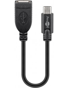 Przedłużacz USB-C™, czarny - Długość kabla 0.2 m