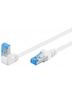 CAT 6AKabel łączący 1x 90° pod kątem,S/FTP (PiMF), Biały - Długość kabla 2 m