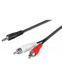 Kabel przejściowy audio AUX, wtyk jack 3,5 mm na wtyk cinch stereo - Długość kabla 10 m