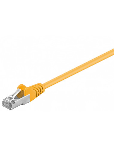 CAT 5e Kabel łączący, F/UTP, Żółty - Długość kabla 7.5 m