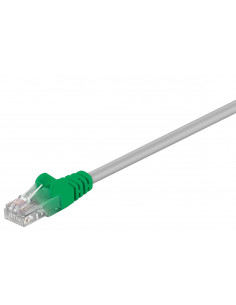 CAT 5e kabel krosowany, U/UTP, Szary, Zielony - Długość kabla 10 m