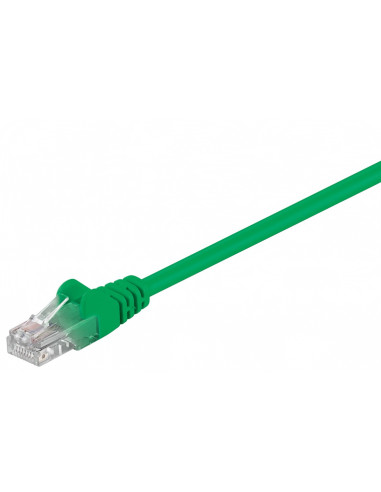 CAT 5e Kabel łączący, U/UTP, Zielony - Długość kabla 10 m