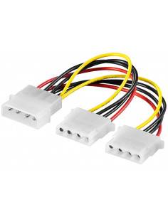 Kabel zasilający typu Y/adapter zasilający do komputera 5,25, 1 x wtyk na 2 x gniazdo - Długość kabla 0.16 m