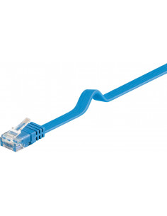 CAT 6Płaska Kabel połączeniowy,U/UTP, Niebieski - Długość kabla 3 m