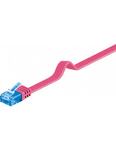 CAT 6A Płaska Kabel połączeniowy,U/UTP, Purpurowy - Długość kabla 2 m