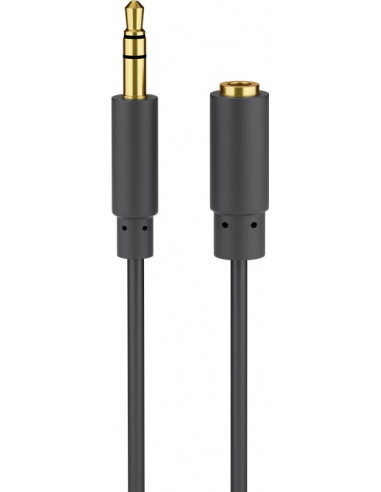 Przedłużacz do słuchawek i audio AUX, 3,5 mm 3-pinowy, cienki - Długość kabla 1 m