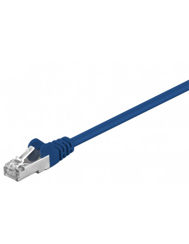 CAT 5e Kabel łączący, F/UTP, Niebieski - Długość kabla 3 m