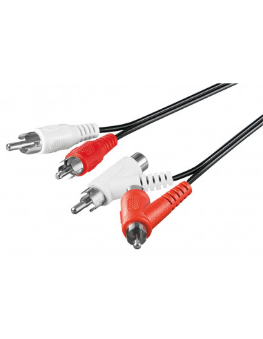 Kabel łączący stereo, cinch z przejściówką - Długość kabla 1.5 m