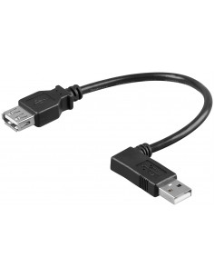 Przedłużacz USB 2.0 Hi-Speed 90° - Długość kabla 0.3 m