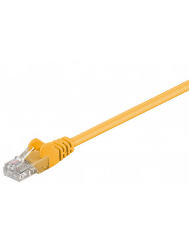 CAT 5e Kabel łączący, U/UTP, Żółty - Długość kabla 5 m