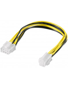 Kabel/Adapter zasilający do komputera ATX12 P4, 4-pinowy na 8-pinowy - Długość kabla 0.2 m