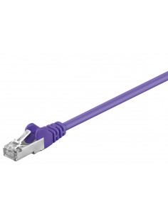CAT 5e Kabel łączący, SF/UTP, Fioletowy - Długość kabla 1.5 m
