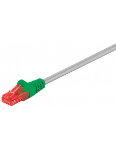 CAT 6 kabel krosowany,U/UTP, Szary, Zielony - Długość kabla 1 m