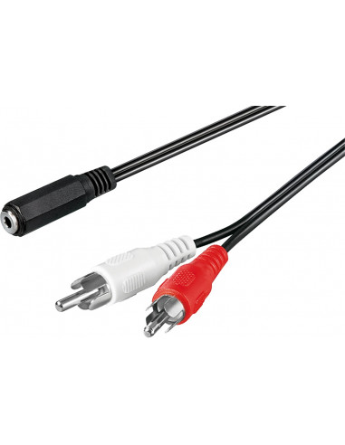 Kabel adaptera audio z gniazdem 3,5 mm na wtyk cinch - Długość kabla 1.4 m