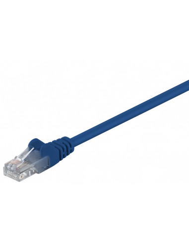 CAT 5e Kabel łączący, U/UTP, Niebieski - Długość kabla 1 m
