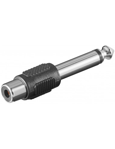 Adapter cinch na wtyk jack mono AUX 6,35 mm - Połączenie typu Wtyk jack 6,35 mm (2-pinowy, mono)