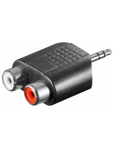 Adapter cinch, wtyk mono AUX 3,5 mm na 2 gniazdo stereo - Połączenie typu Wtyk jack 3,5 mm (3-pinowy, stereo)