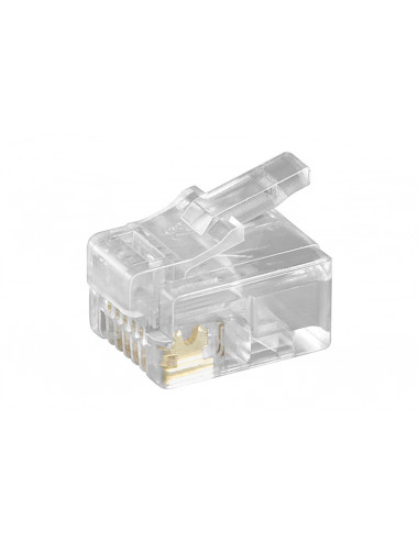 Wtyk Western RJ12 do kabla płaskiego, 6-pinowy - Połączenie typu Wtyk RJ12 (6P6C)