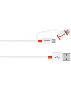 Kabel 2in1 Charge'n Sync Micro USB & Lightning Connector - Połączenie 2, Typ Wtyk 2w1 Micro USB i Lightning