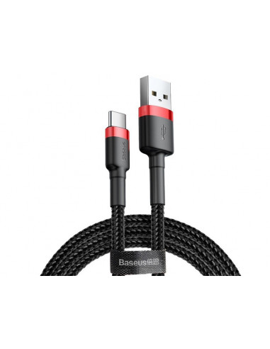 BASEUS Kabel USB Type-C 3,0m Cafule 2A(CATKLF-U91) Black-Red