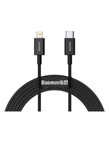 BASEUS USB-C do Lightning Baseus Superior Series, 20W, PD, 2m (CATLYS-C01) Black