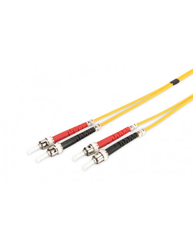 Kabel krosowy patchcord światłowodowy ST/ST duplex SM 9/125 OS2 LSOH 2m żółty