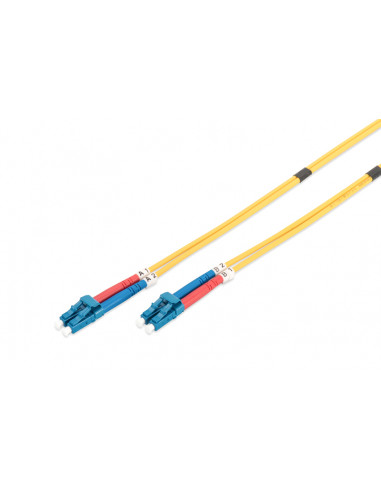 Kabel krosowy patchcord światłowodowy LC/LC duplex SM 9/125 OS2 LSOH 2m żółty